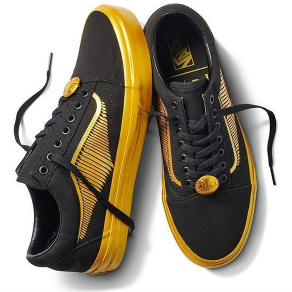 New! VANS x Harry Potter Old Skool Golden Snitch Shoes Size Men's 13